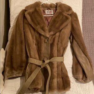 Vintage Leather, Faux Fur Coat